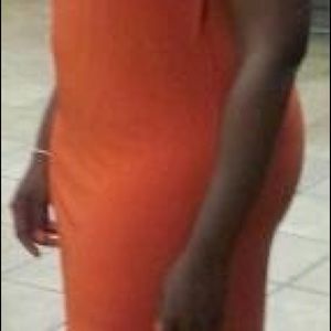 Orange dress worne once